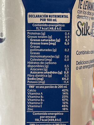Silk Fresh Almendra Sin Azúcar - Información nutricional