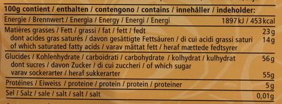 Chocolat Au Lait Suisse Fin Fourré Cointreau Liquide - Nutrition facts - fr