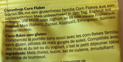 Corn Flakes sans gluten sans lactose - Ingredienti - fr