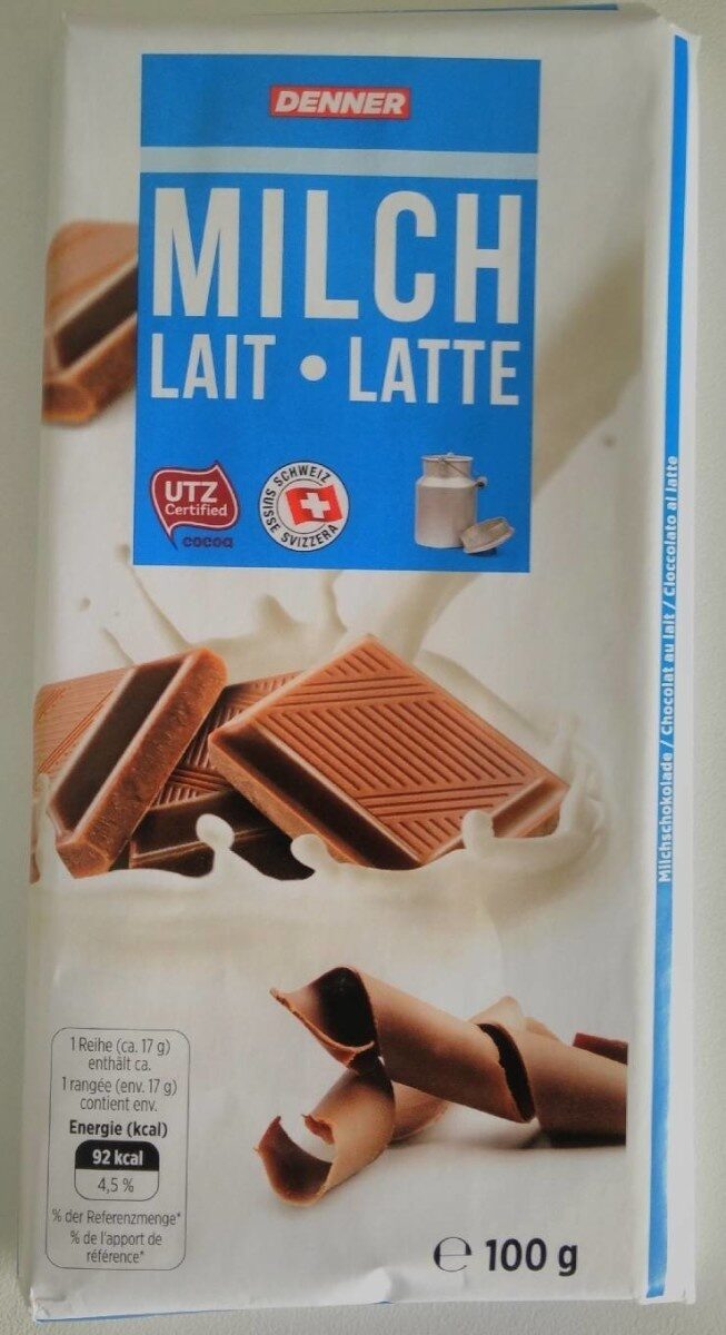 Denner Schweizer Vollmlichschokolade - Produkt - fr