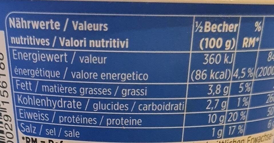 Cottage cheese - Valori nutrizionali - fr