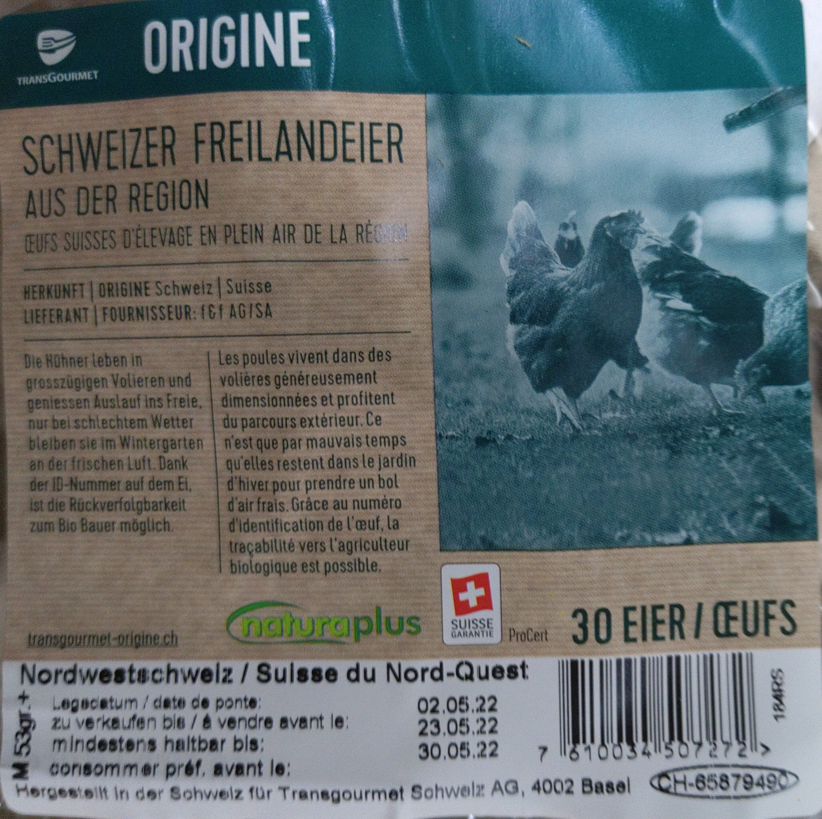 Schweizer Freilandeier - Produkt