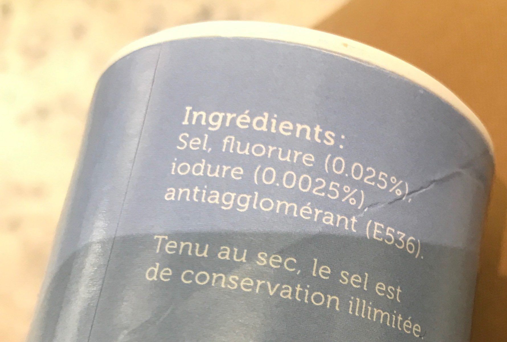 Sel Des Alpes Fin Iodé + Fluoré 250 Gr, 1 Boîte - Ingrédients