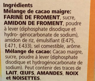 Cake marbré - Ingredienti - fr