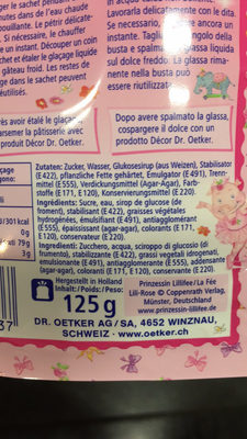 La Fée Lili-Rose Glaçage rose - Ingredients