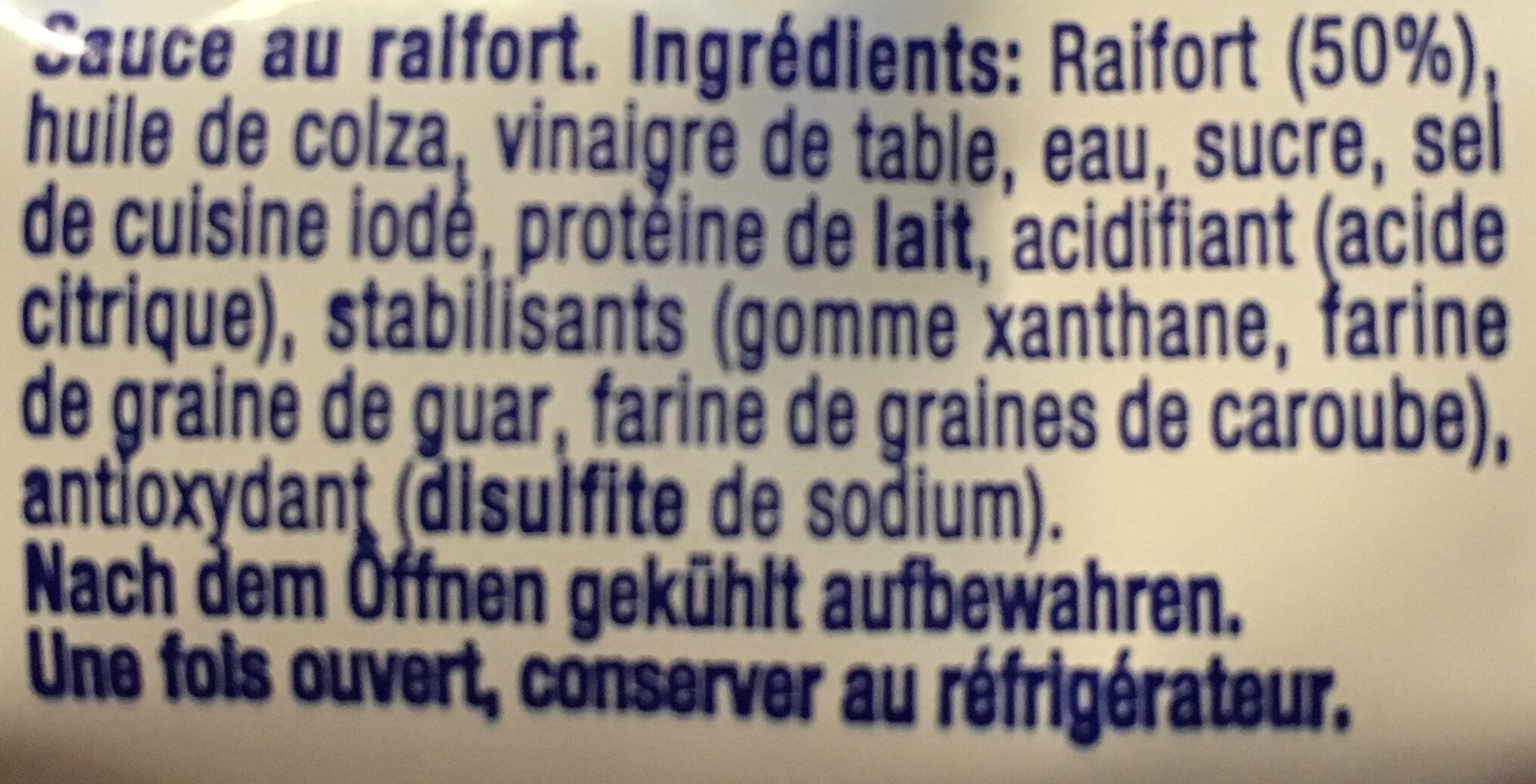 Meerrettich  Senf - Ingredienser - fr