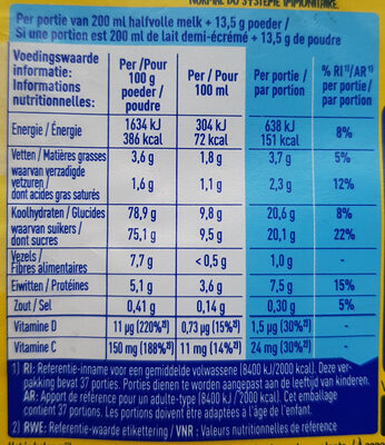Nestle Nesquik - Voedingswaarden