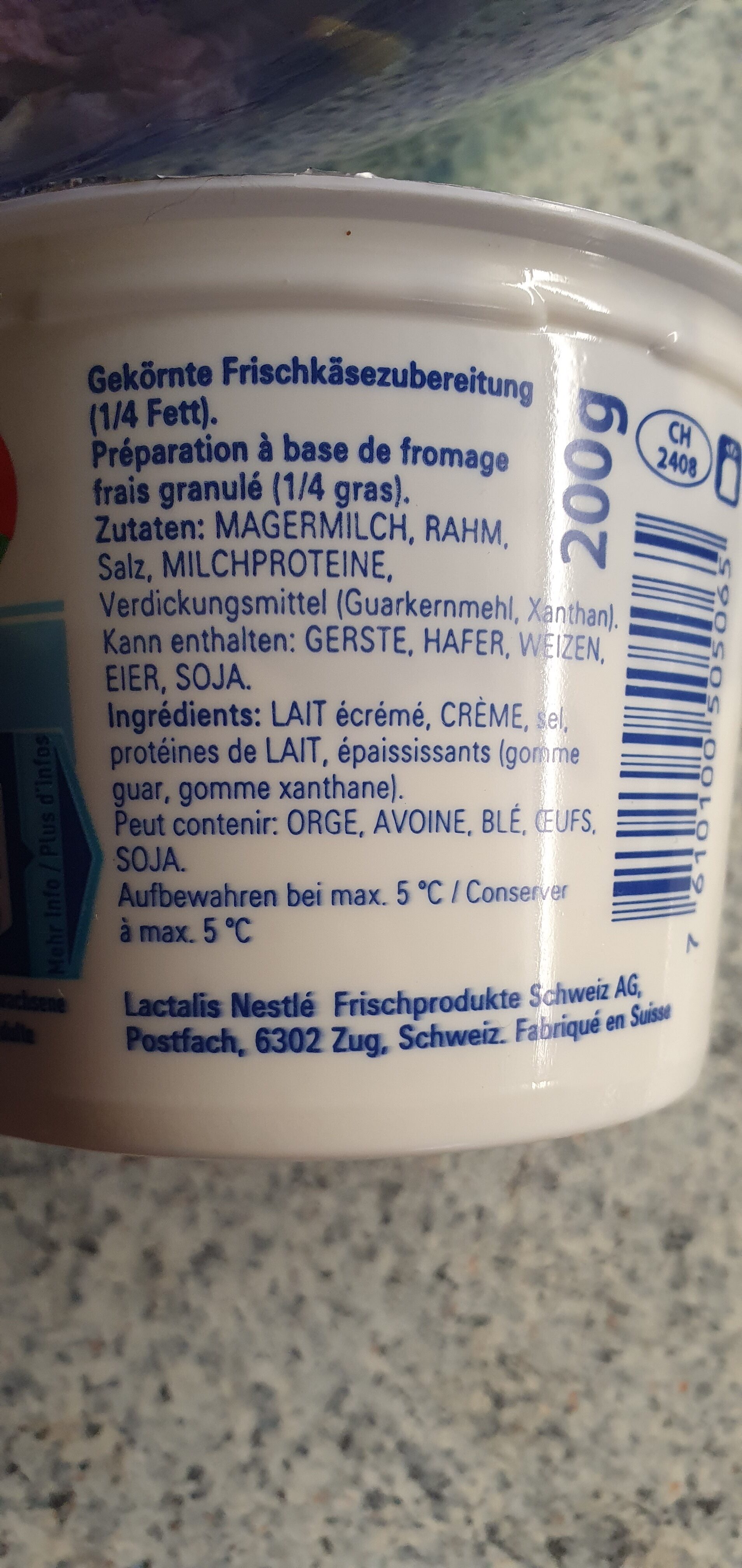Hüttenkäse - Ingredients - fr
