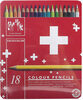 Caran D'ache Crayons De Couleur Swisscolor, étui Métal De 18 - Product