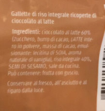 Galettes de Riz Complet Chocolat au Lait - Ingredienti