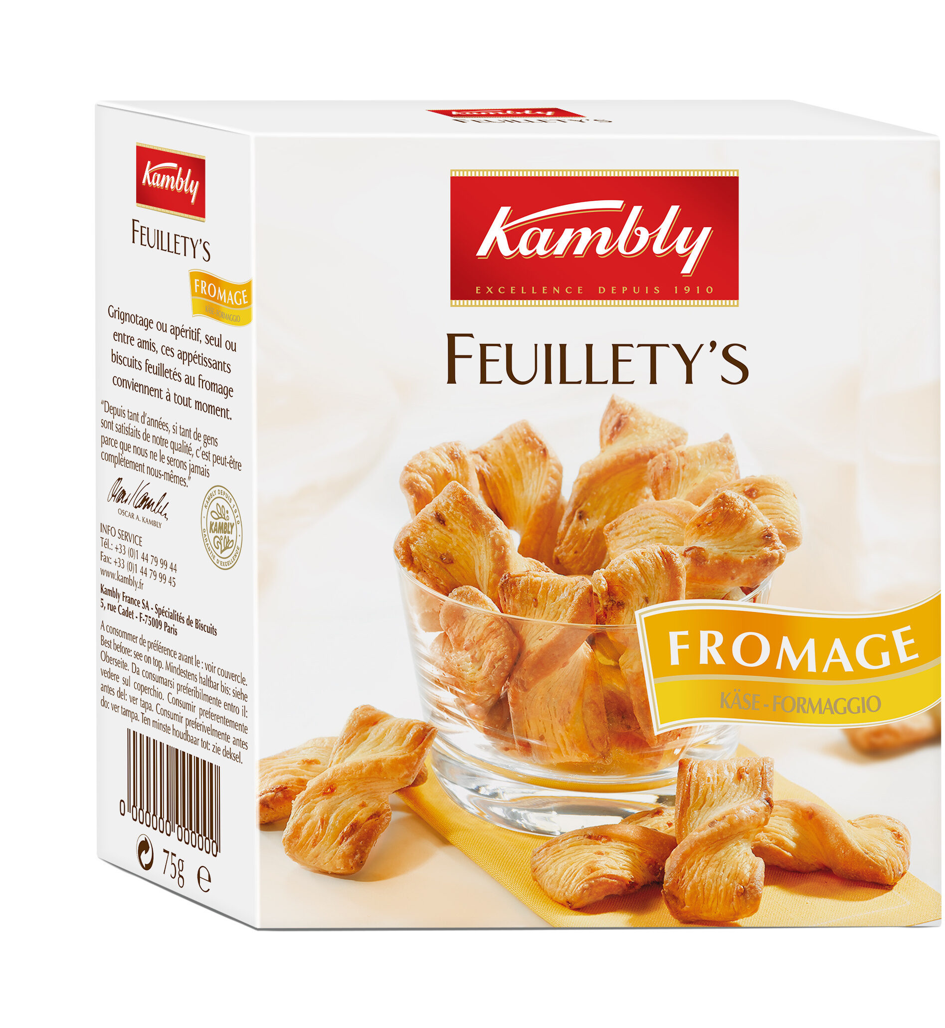 FEUILLETY'S FROMAGE 75G - KAMBLY - 75g - Produit