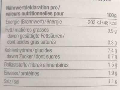Bündner Gerstensuppe - Nutrition facts - de