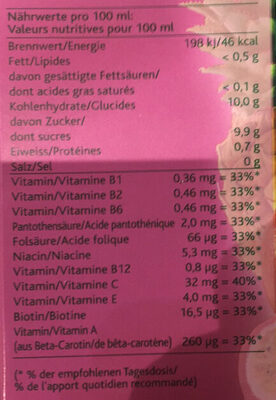 Multi-Vitamin - Valori nutrizionali - fr