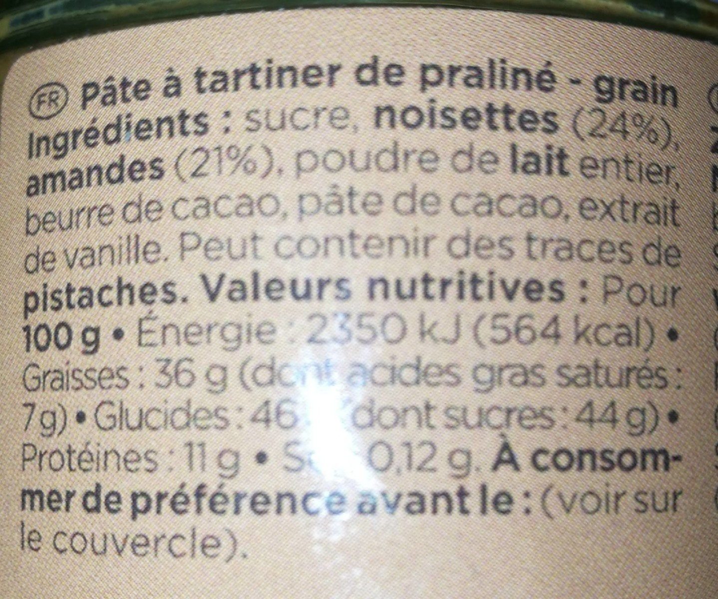 Délices à tartiner - Ingredienti - fr