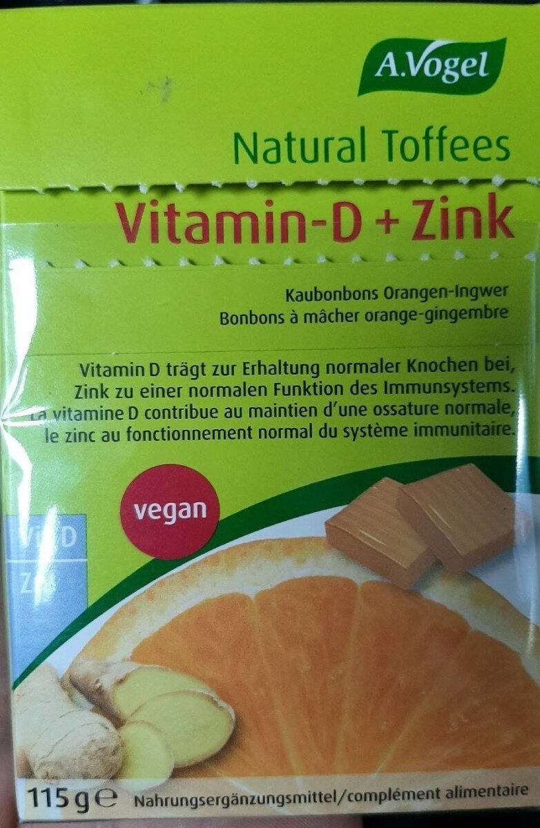 Natural toffees vitamin D +zink - Product - fr