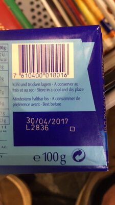 EXTRA AU LAIT - Recycling instructions and/or packaging information