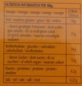 Tablettes ultra fines au chocolat au lait extra-fin - Ernæringsfakta - fr