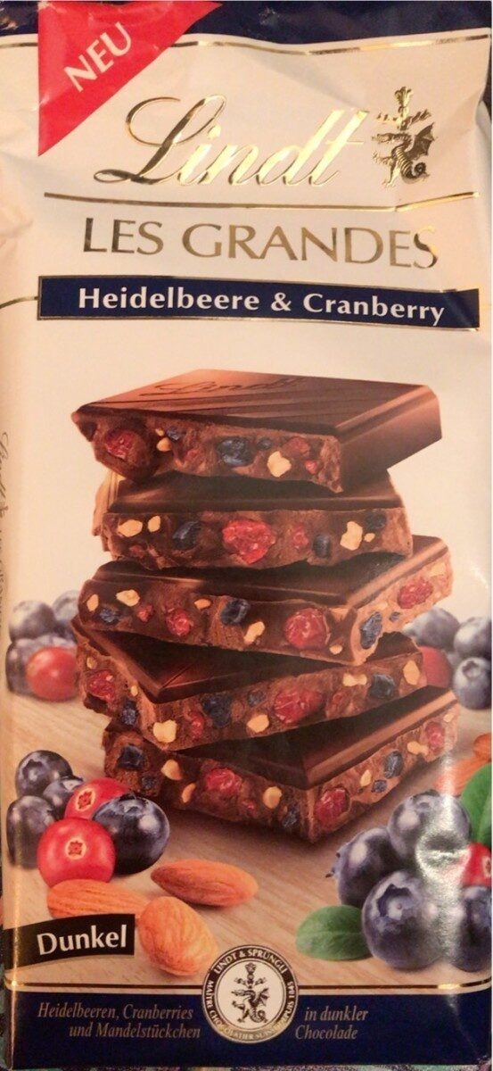 Schokolade Les Grandes Heidelbeere & Cranberry - Produkt