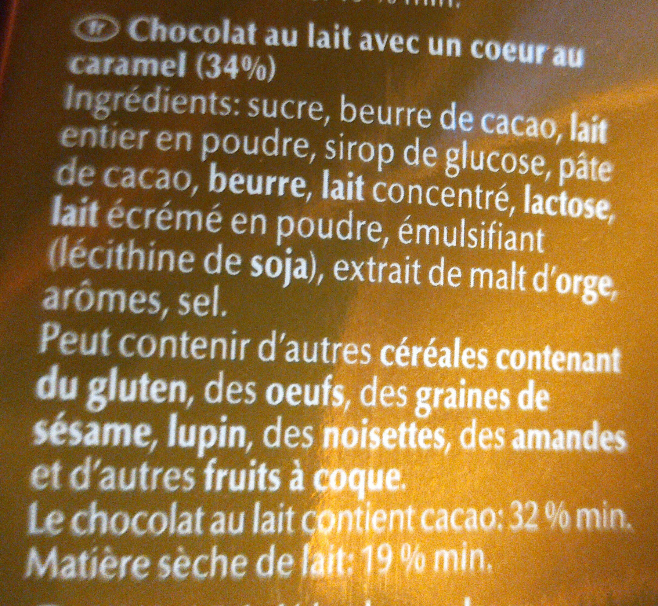 Squares Milk Caramel - Ingredients - fr
