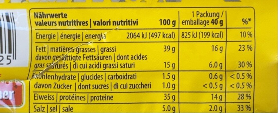 Party sticks - Nutrition facts - fr