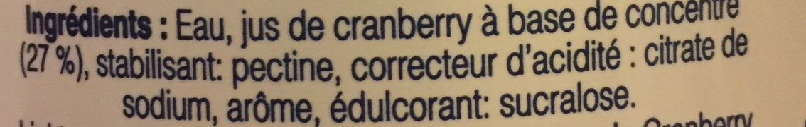 Jus Cranberry Light 1l - Ingredienti - fr