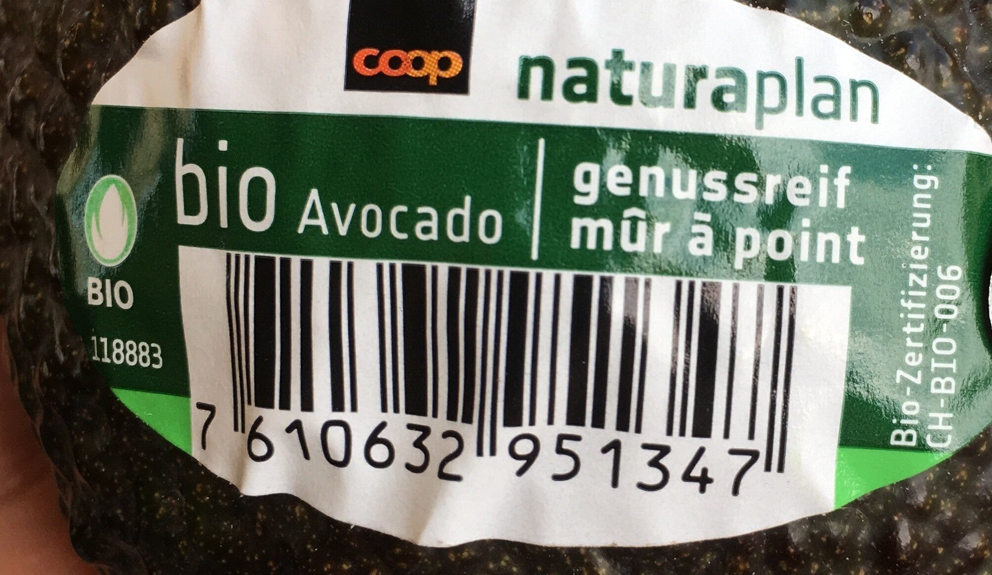 Bio Avocado - Ingrédients