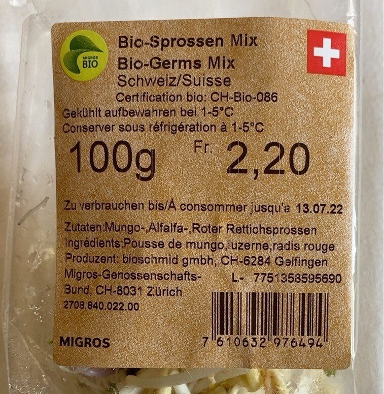 Bio-Sprossen Mix - Product - fr