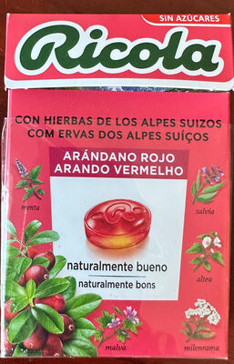 caramelos de hierbas suizas arándano rojo - Producte