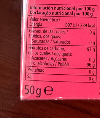 caramelos de hierbas suizas arándano rojo - Informació nutricional
