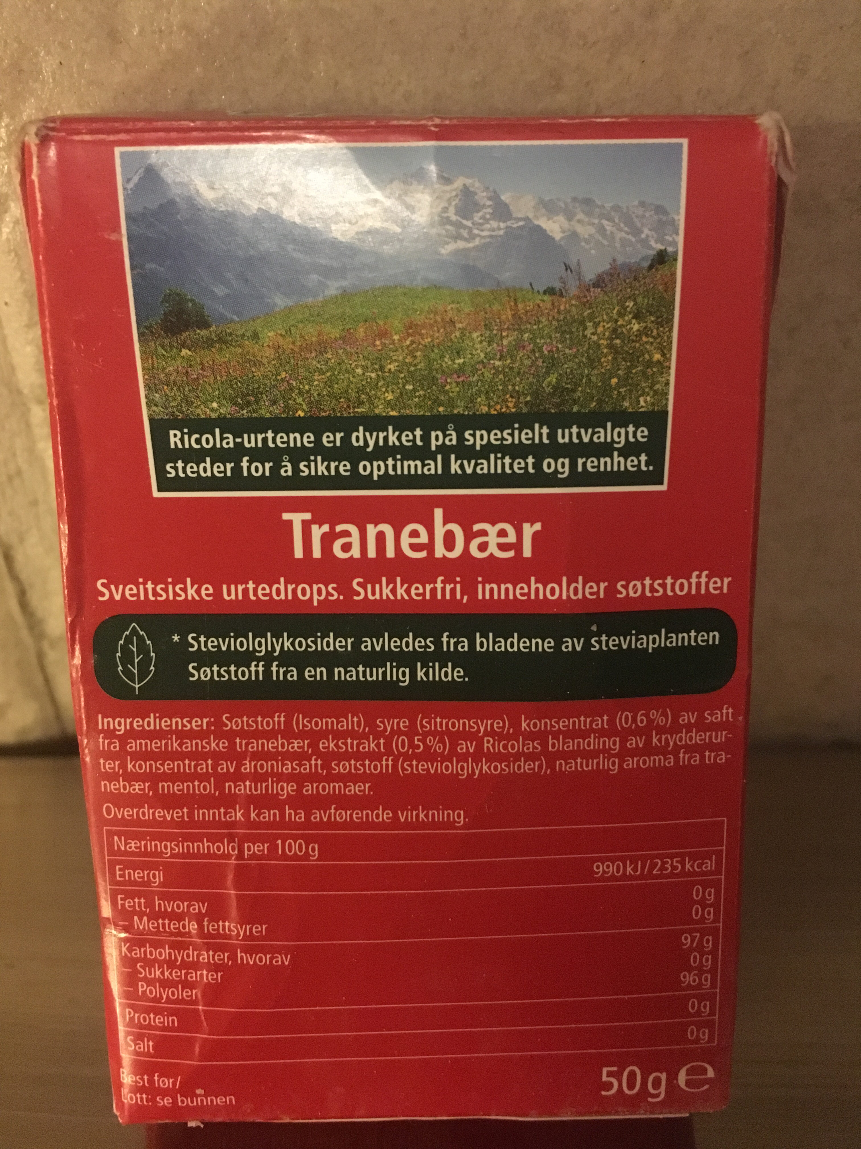 Tranebær - Ingredienser