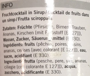 Cocktail de fruits - Zutaten - fr