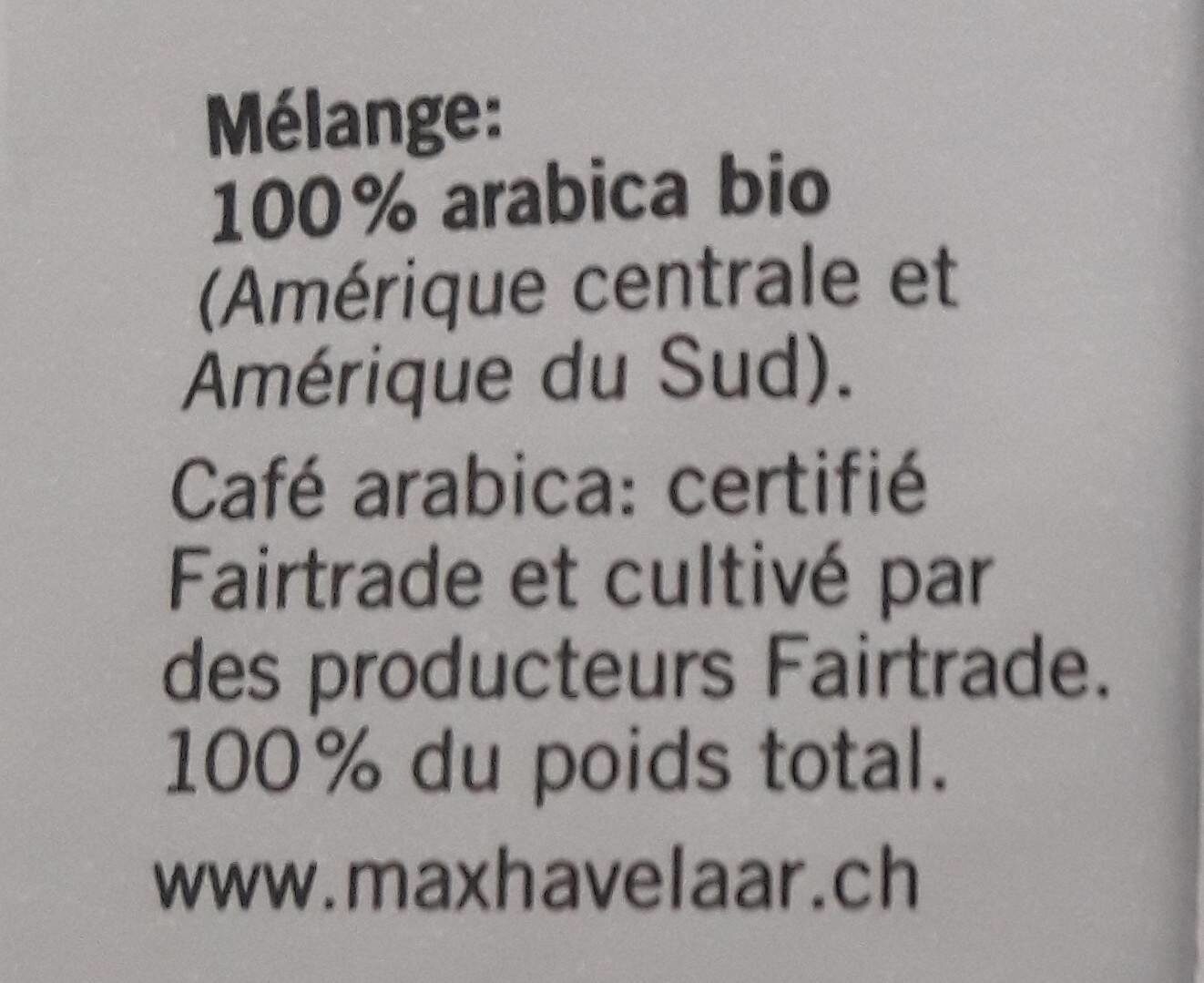 Caffè Marimba Arabica - Zutaten - fr
