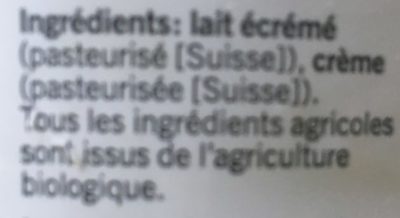 Séré bio 3/4 gras - Ingredienti - fr