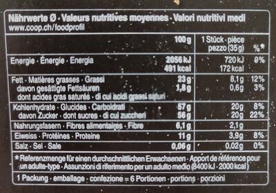 Mandelbögli - Valori nutrizionali - de