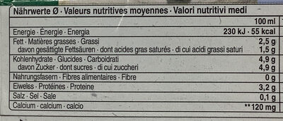 Bio Drink, lait partiellement écrémé - Valori nutrizionali - fr