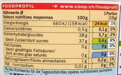 WeightWatchers FRAISES - Valori nutrizionali - fr