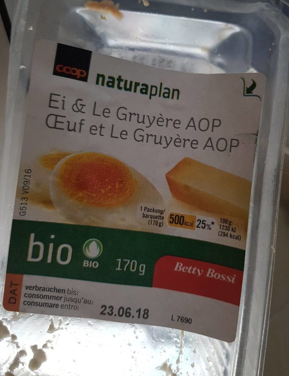 Sandwich oeuf et Le Gruyère AOP - Product - fr