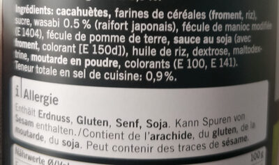 Wasabi Nüsse - Ingredienti