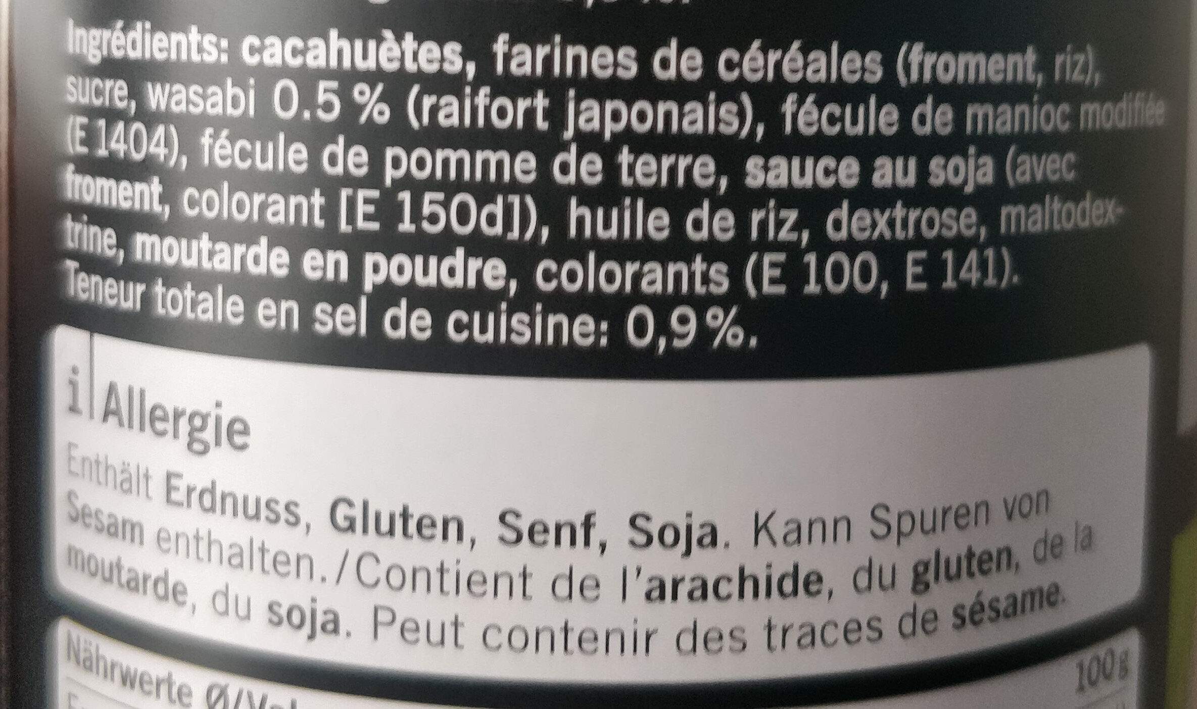 Wasabi Coated Peanuts - Ingredienti