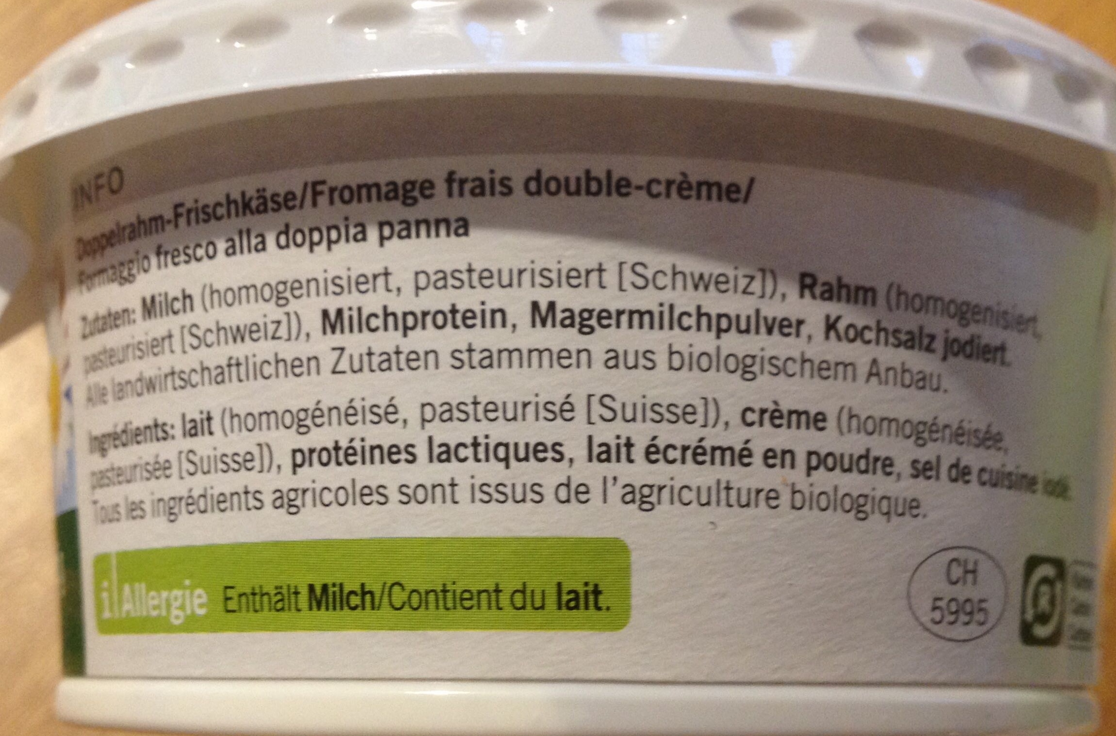 Fromage frais - Ingredients - fr