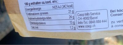 Nussbrot le gruyere AOP pain aux noix - Nutrition facts - fr