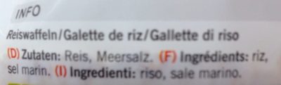 Galettes de riz salées - Ingredienti - fr