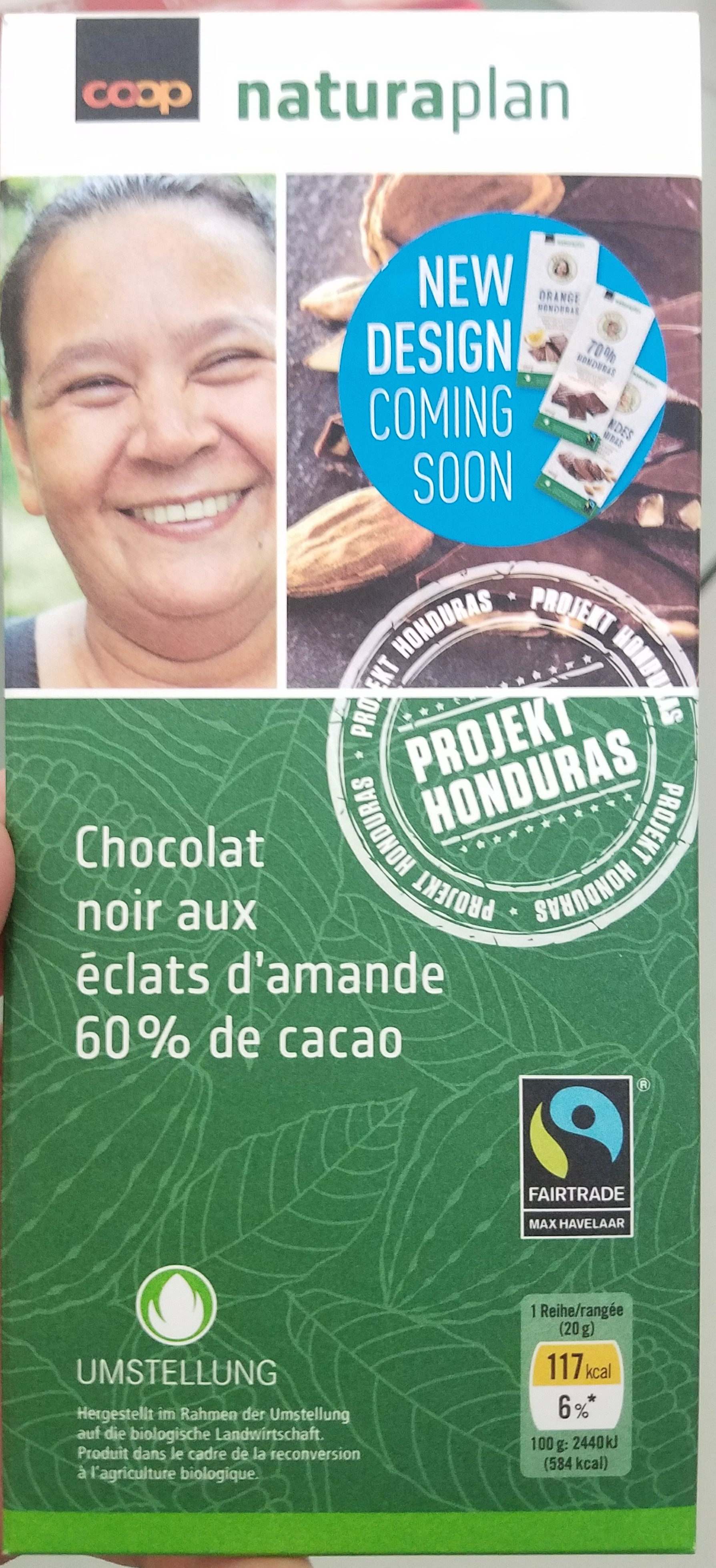 Chocolat noir aux amandes 60% cacao - Produkt - fr