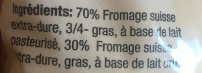 Fromage râpé - Ingredients - fr