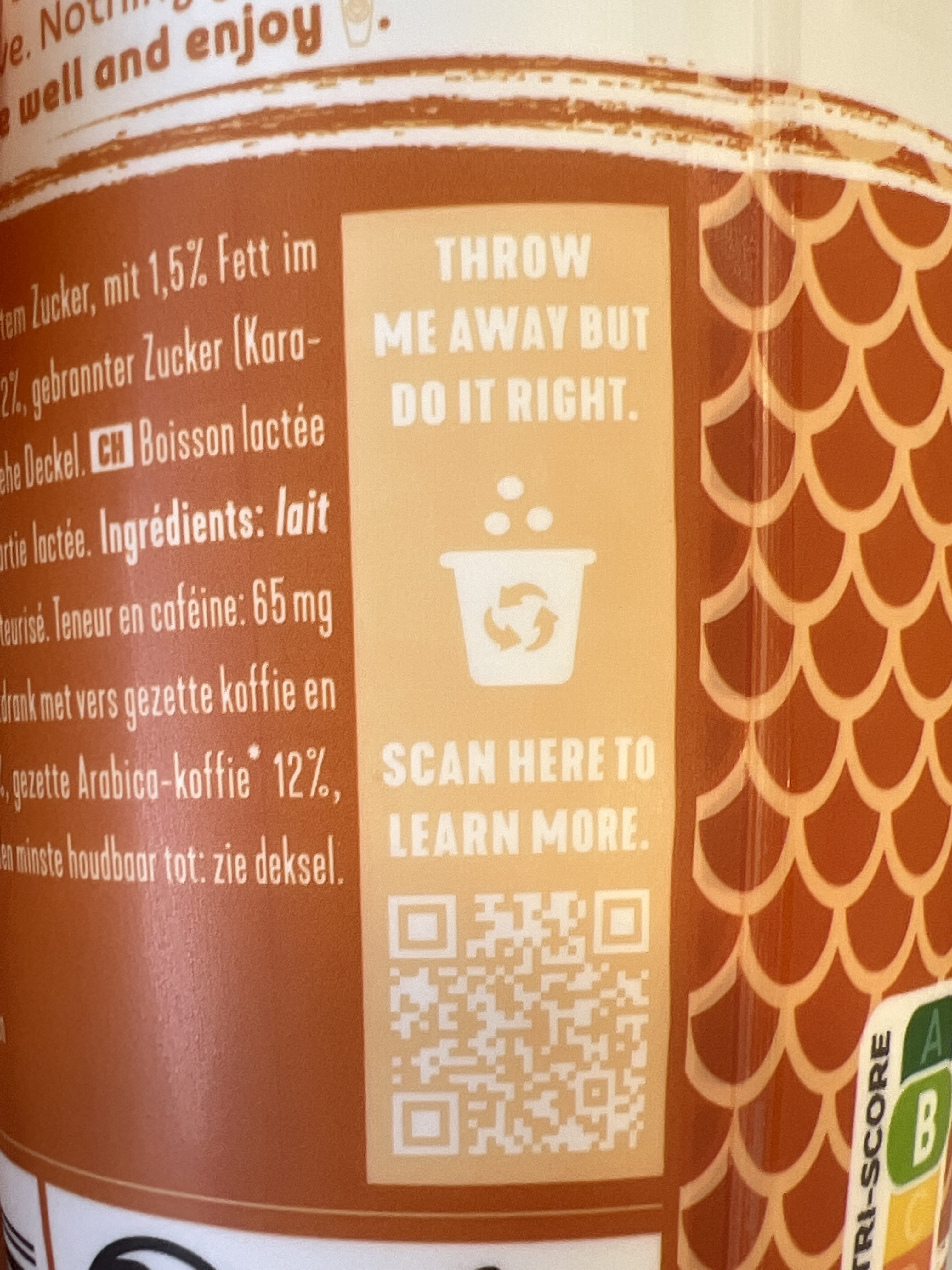 Caffè Latte caramel - Instruction de recyclage et/ou informations d'emballage - en