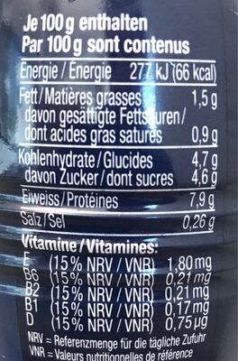 Energy Milk choco - Valori nutrizionali - fr