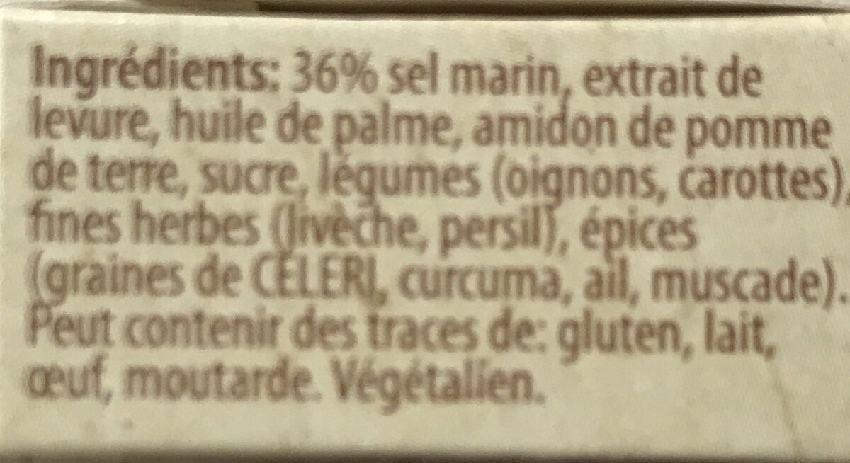 Bouillon légumes - Zutaten - fr
