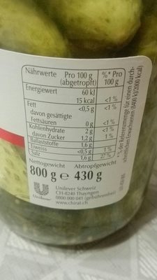 Essiggurken - Ingredienti - fr
