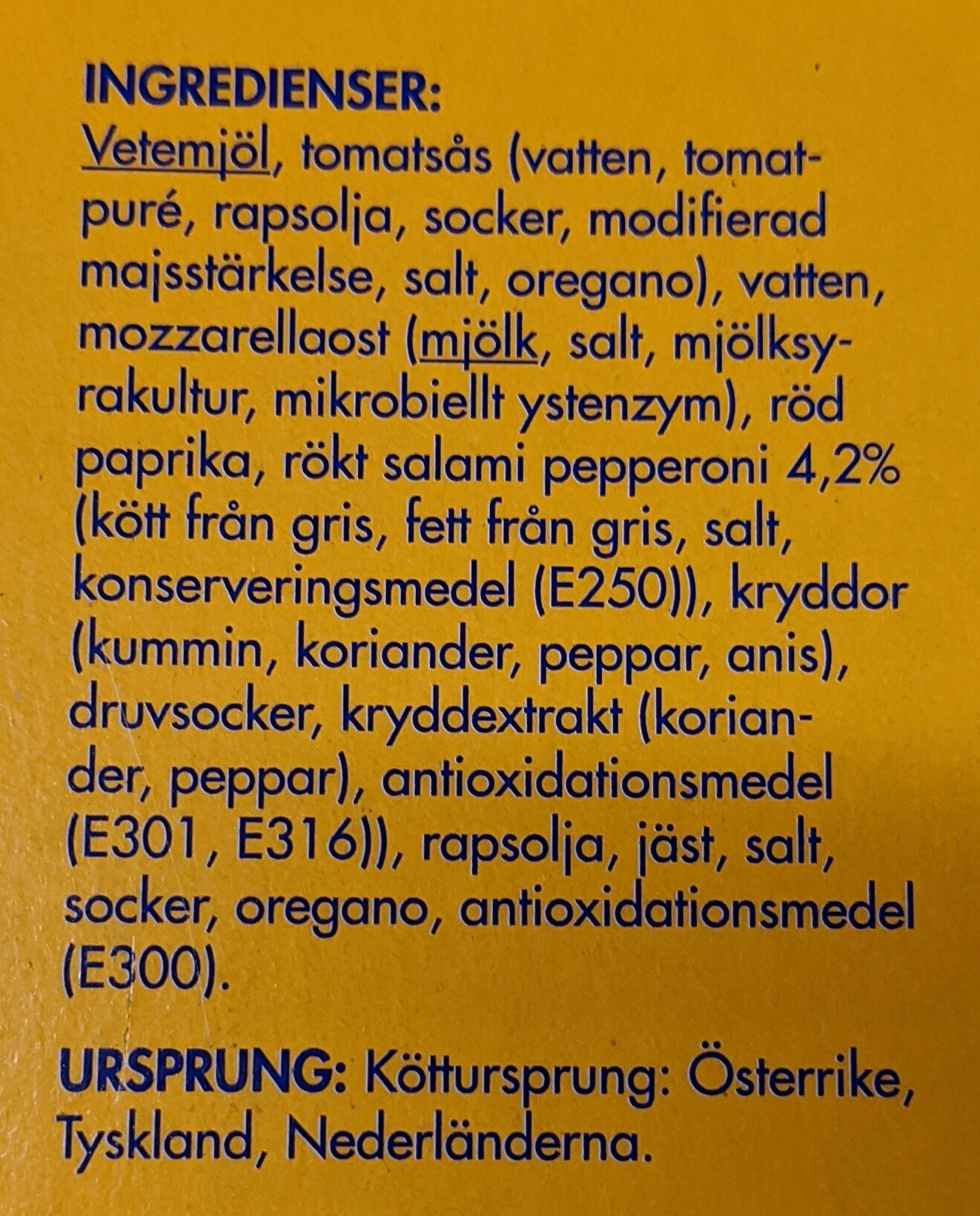 Pizza Salami - Djupfryst - Recycling instructions and/or packaging information