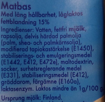 Frischgold Matbas - Ingredienser